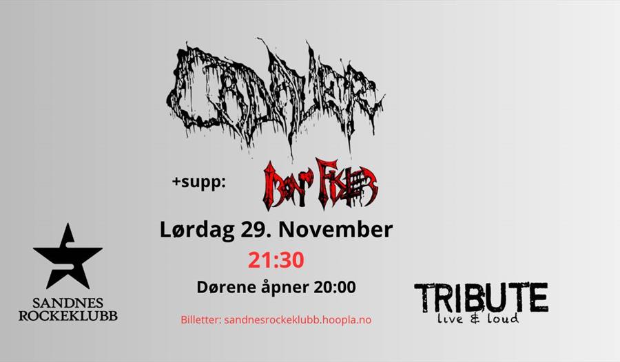 Annonse med Cadaver +supp: IronFister skrevet på