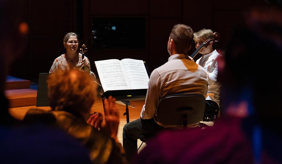 Musikere fra Stavanger Symfoniorkester på scenen