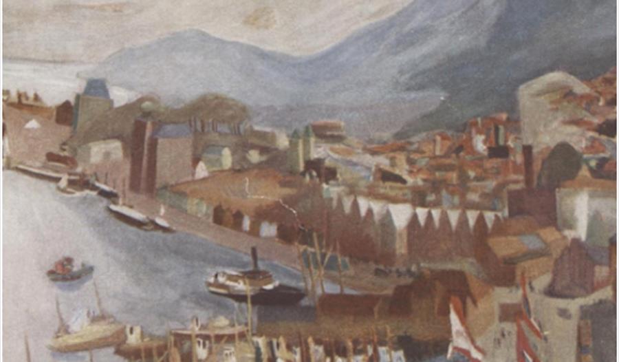 Bryggen på kart, i kunst og foto