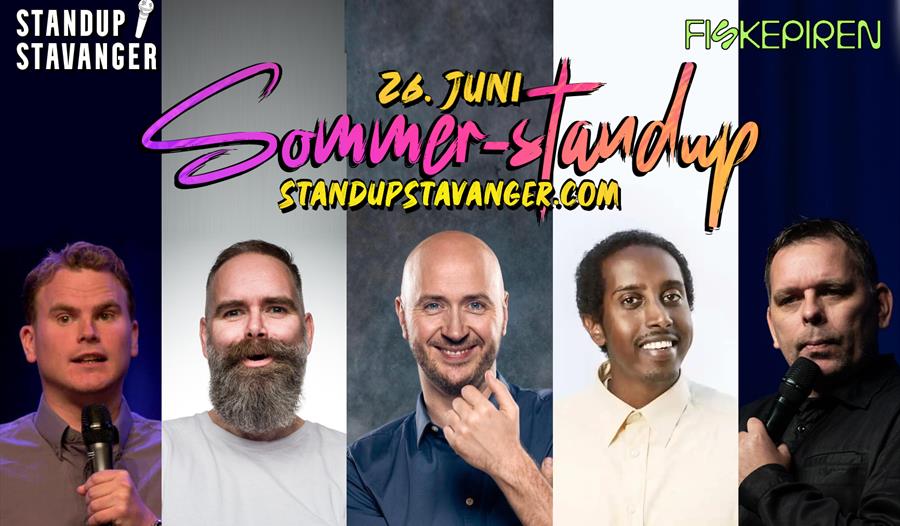Poster with comedians