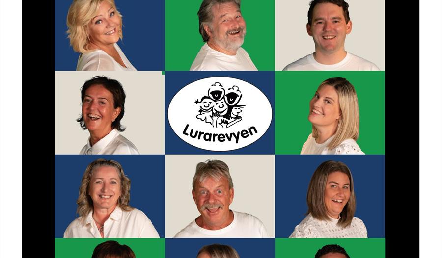 En plakat som annonserer for Lurarevyen 2026