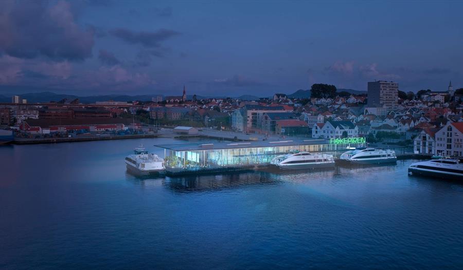 Luftbilde av Fiskepiren