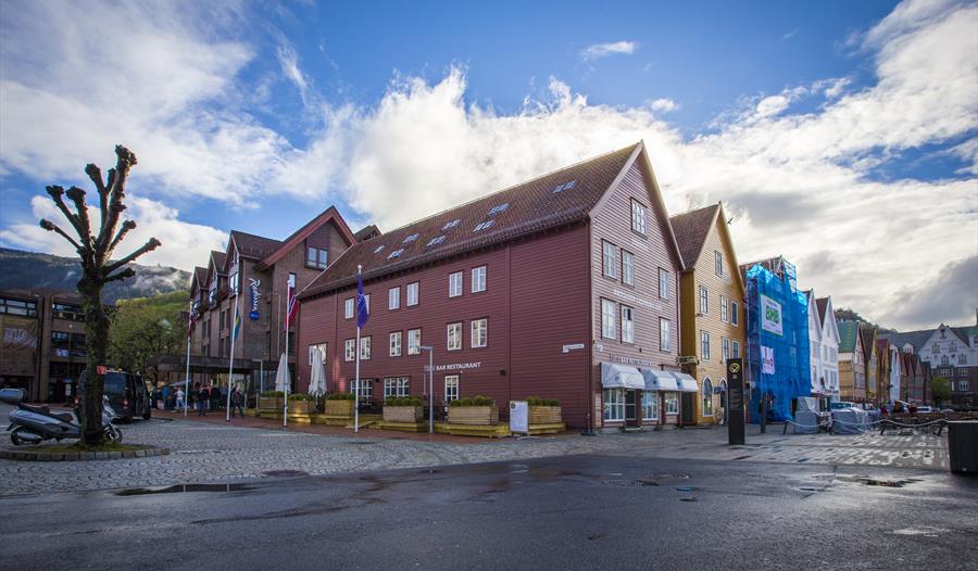 Radisson Blu Royal hotel - fasade på Bryggen