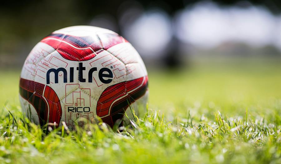 Football in grass