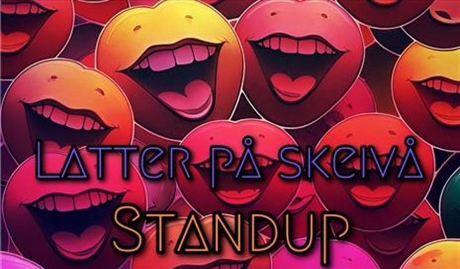 Plakat for arrangementet, smilefjes som ler.