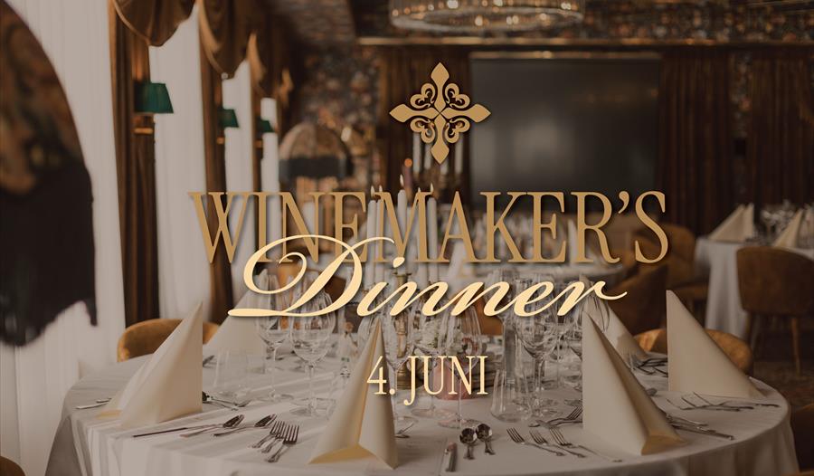 Winemaker's Dinner i Charmante Skostredet Hôtel sine selskapslokaler