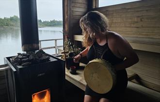 Sauna master med tromme