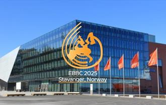 Stavanger konserthus med logo av EBBC 2025