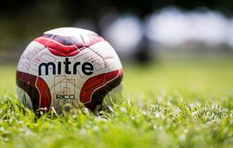 Football in grass