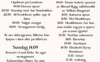 Plakat som viser programmet for Aurefestivalen 2025 på Moi