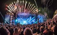 Utopia festival with a crowd of people on a concert