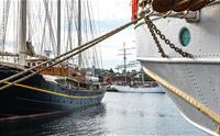 Seilskuter i Sirevåg hamn