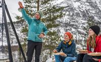 Pause på trugetur i brelandskapet
