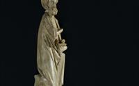 Melchior fra De hellige tre kongers tilbedelse, elfenbensfigur fra altertavle 1230-1280 e.Kr.