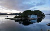 Floating Villa om kvelden