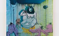 Ebecho Muslimova, Fatebe Io Stalled, 2024. Oil on canvas. 72 x 72 in. Image: Magenta Plains.