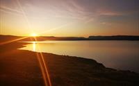 Solnedgang over Halnefjorden.