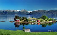 En liten øy i Hardangerfjorden