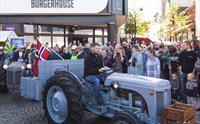 Flotte, gamle traktorer