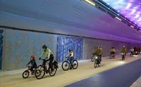 Tunneltråkket går blant annet gjennom Fyllingsdalstunnelen, verdens lengste sykkeltunnel.