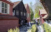 Ved inngangen til Det Hanseatiske Museum og Schøtstuene