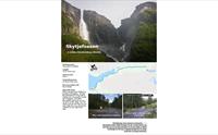 En plakat som beskriver sykkelruten fra Eidfjord til Skytjefossen.