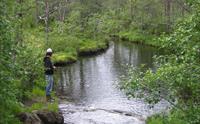 Stopp for å fiske litt ved Stokkamyr