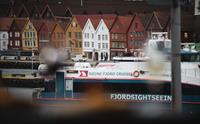 Utsikt mot Bryggen fra Bjerck Restaurant & Bar