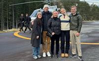 Klar for helikoptersightseeing til Hardangerfjorden