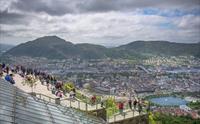 Nydelig utsikt over hele Bergen